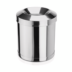 Was Germany Papierkorb, feuerfest, Ø 24 cm, Höhe 30 cm, silberfarben, Edelstahl