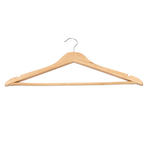 Was Germany Kleiderbügel, mit Einkerbungen und Steg, 44,5 x 1,2 x 23 cm, Set á 5 Stück, Holz