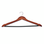 Was Germany Kleiderbügel Set, mit Einkerbungen und rutschfestem Steg, 44,5 x 1,2 x 23 cm, Set á 5 Stück, Holz