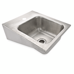 Was Germany Handwaschbecken zur Wandmontage, 42 x 35 x 16,5 cm, Chromnickelstahl