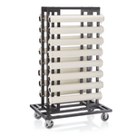 Was Germany Transportwagen für Abgrenzungspfosten bis Ø 10 cm, 120 x 80 x 193 cm, Stahl