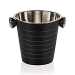 Essentials Wein-/Sektkühler, Ø 21,5 cm, Höhe 20 cm, schwarz, Chromnickelstahl, PVD Beschichtung