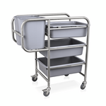 Was Germany Geschirrabräumwagen, 80 x 44 x 93 cm, Chromnickelstahl, Polypropylen