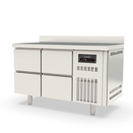 Vaiotec Topline Tiefkühltisch / 2-fach GN1/1 mit 4 Schubladen & Aufkantung, 1345 x 700 mm