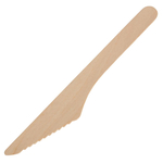 Fiesta Compostable Einweg Holzbesteck Messer Biologisch abbaubar (100 Stück)