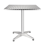 Bolero quadratischer Bistrotisch Edelstahl 1 Bein 70cm