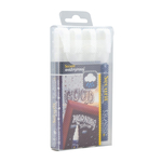 Securit Wasserfester Kreidemarker (Glas+Kreidetafel) in weiß 2-6mm Spitze (4 Stück)