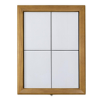 Securit Teak weiß LEDs Informationen 4xA4 Display (ohne Mast und Sockel)