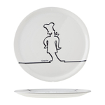 Pizzateller 31cm Funnyline Schwarz (6 Stück)