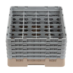 Cambro Gläserspülkorb beige mit 16 Fächern max Glashöhe 25,7cm