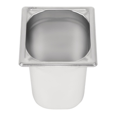 Vogue Strapazierfähiger GN-Behälter 1/6 Edelstahl 200mm