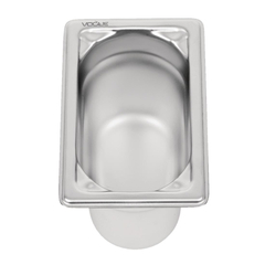 Vogue Strapazierfähiger GN-Behälter 1/9 Edelstahl 100mm