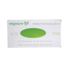 Vegware Compostable Food Prep Handschuhe Mittelblau (Packung mit 2400 Stück)