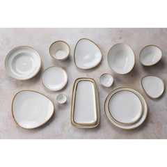 Olympia Kiln Pasta Schüssel Kreide 250mm 340ml (4 Stück)