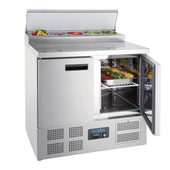 Polar Serie G Pizzakühltisch Saladette 2-türig 254L