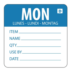 Hygiplas auflösbare Etiketten Montag blau (250 Stück)