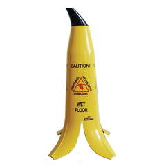 Bananenschale Warnschild Rutschgefahr mehrsprachig