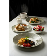 Churchill Bambus-Keramik-Spinwash-Alpine-Schüsseln mit breitem Rand, 280 mm (12 Stück)