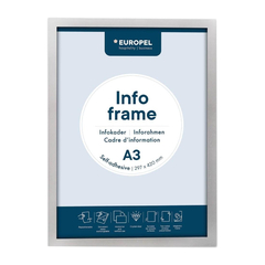Europel Info-Rahmen / Selbstklebendes Set 2 Stück A3 silber
