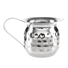 Olympia Mini Gehämmerter Edelstahl Milchkanne 78ml (6 Stück)
