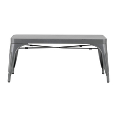 Bolero Bistro Metall-Sitzbänke Gunmetal 1000mm (2 Stück)