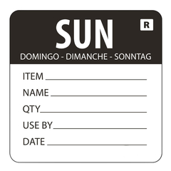 Hygiplas Farbcodesticker Sonntag (500 Stück)