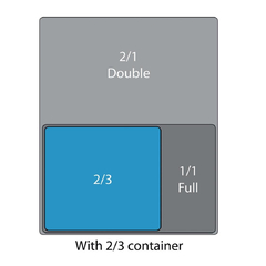 Vogue GN-Behälter Edelstahl 4cm GN2/3