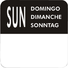 Vogue entfernbare Wochentagetiketten 2,5cm (7000 Stück)