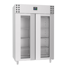 Combisteel Pro Line Kühlschrank Edelstahl Glastür Mono Block 1400 Ltr