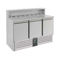 Combisteel Compact Line Pizzatisch 3 Türen – Breite 1368
