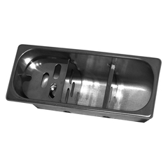 Combisteel Spülbecke für Eislöffel 270X110X120  mit Wasserablaufloch, Wasseranschluss Und Überlaufrohr – Breite 110