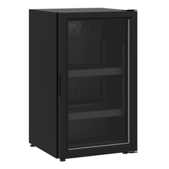 Combisteel Kühlschrank Tischmodel Glastür 136L Schwarz