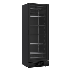 Combisteel Tiefkühlschrank 1 Glastür Schwarz 382L – Breite 640 – Art.-Nr.: 7464.0064