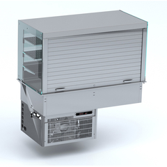 Combisteel Einbau Wandmodell Kühlvitrine Eckig  - mit Jalousie 4/1 Gn