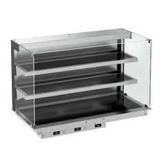 Combisteel Einbau Wandmodell Wärmevitrine Keramik Eckig - Schwarz 3/1