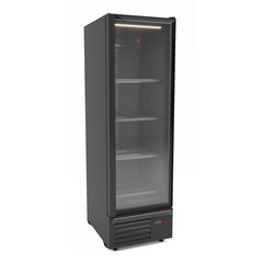 Combisteel Kühlschrank 1 Glastür Schwarz 550L