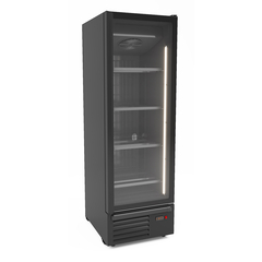 Combisteel Tiefkühlschrank 1 Glastür Schwarz 500L