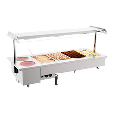 Combisteel Einbau Bain-Marie mit Schalen 4/1