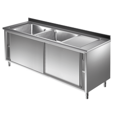 Prismafood Spülschrank 1,8m - 2 Becken  links L50xB50xT30cm STD