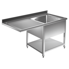 Prismafood Spülmaschinen Spültisch 1,4m-1 Becken  rechts L50xB40xT25cm STD