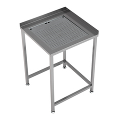 Combisteel Arbeitstisch Ecke mit Integrierter Abtropfschale 650X650