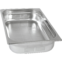 Stalgast Edelstahl Gastronormbehälter Serie STANDARD, GN 1/1 (100mm), perforiert/gelocht