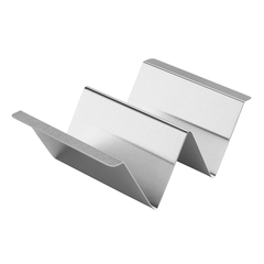 Snackwelle mit Griff, zwei Fächer, Edelstahl