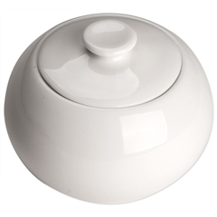 Zuckerdose, reinweißes Hotelporzellan, Serie Isabell, Stalgast