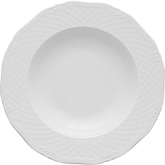 Tiefer Teller, Porzellan, weiß, Serie Aphordite, Lubiana, D. 225 mm