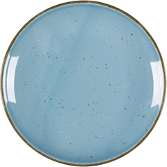 Teller flach, Serie Hotel, türkis, braun gesprenkelt, Ø 210 mm, 12 Stück