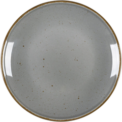 Teller flach, Serie Hotel, grau, braun gesprenkelt, Ø 210 mm, 12 Stück