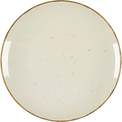 Teller flach, Serie Hotel, cremefarben, braun gesprenkelt, Ø 280 mm, 12 Stück