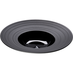 Suppenteller, reliefierter Rand, Serie Gourmet Kontrast, schwarz, D. 305 mm