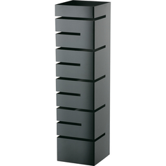 Edelstahl Buffet-Ständer hoch, Einschübe winklig, 150x150x570 mm (BxTxH), schwarz